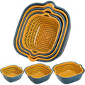 6-Piece Kitchen Multifunctional Drain Basket for CleaningDraining and Storing Fruits and Vegetables Easy to Place Safe Material