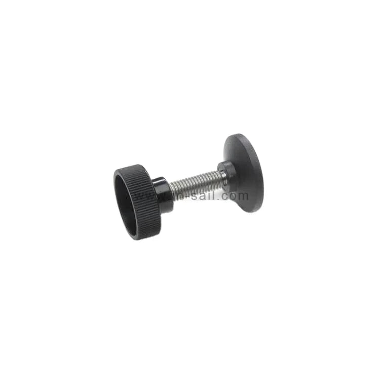 Hollow Knurled Screws  With Stainless Steel Threaded Stud and Swivel Thrust Pad