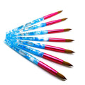 Manufacturer Acrylic Nail Art Kolinsky Brush 8# 10# 12# 14# 16# 18# 20# Custom Logo Nail Glue Brush Kolinsky Nail Brush