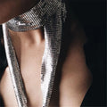 Personality Street Shoot Show Clothes Accessories Super Flash Gradual Color Sequin Neck Scarf Fashion Jewellery Necklace