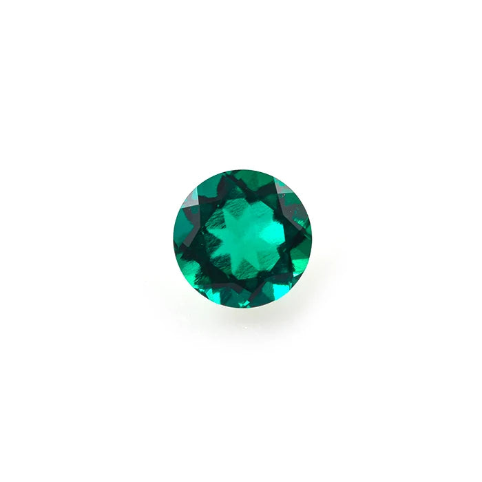 High Quality Lab Created Zambian Emerald Round Shape 1mm to 12mm Hydrothermal Emerald Stone Loose Gemstone for Jewelry