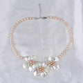 Bohemia 5-6mm Potato Pearl Flower Mother of Shell Freshwater Pearl Necklace Jewelry