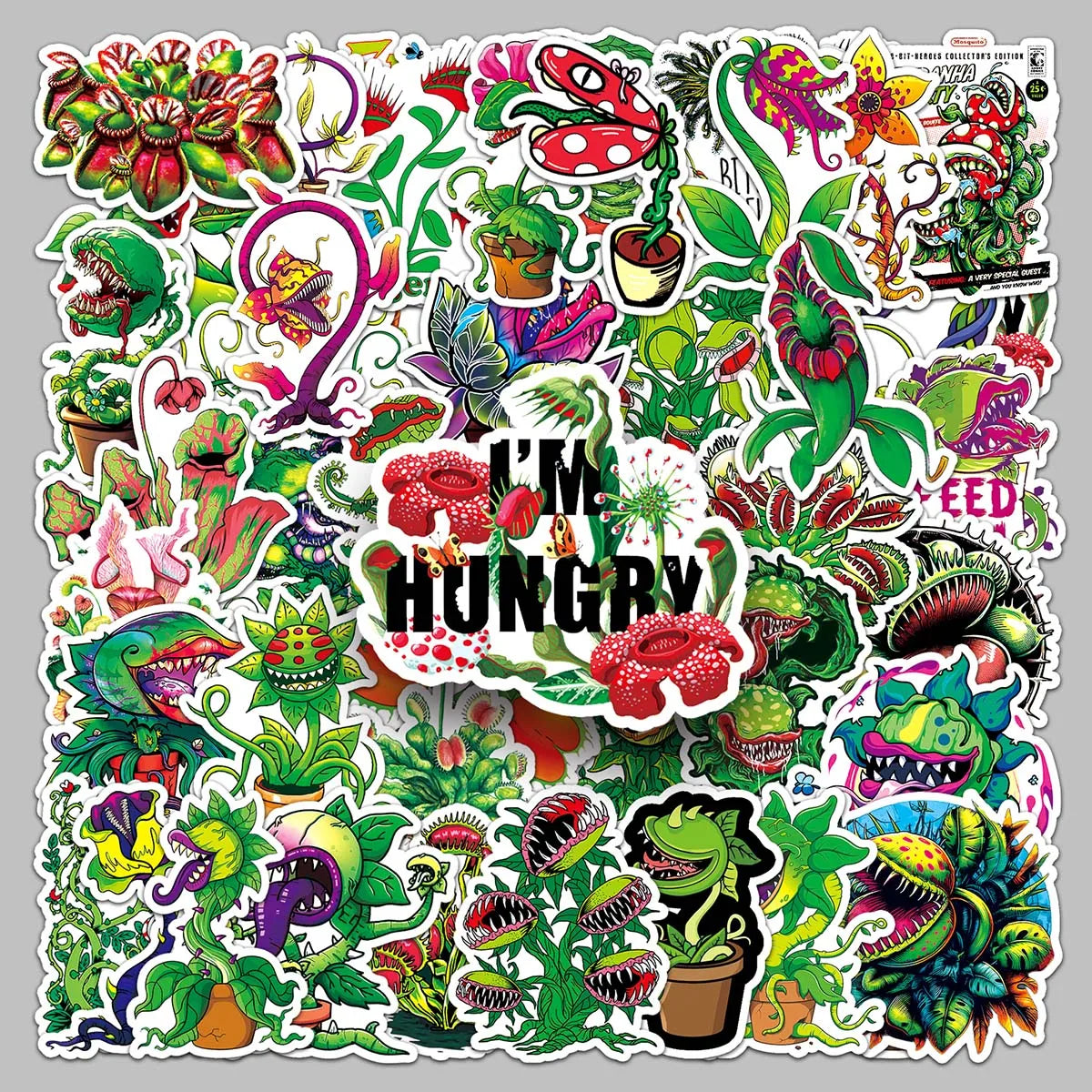 50PCS Factory Straight Hair Design Creative Insect Catcher Stickers for Glass Bottles & Plastic Boxes