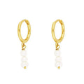 925 Sterling Silver Fashion Earrings Jewelry Charms Pearl Drop Earrings 18k Gold Plated Hoop Earring for Women 2023