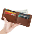 Vintage Genuine Leather Wallet Ultra-Thin Credit Card Holder Crazy Horse Leather Mens Wallet