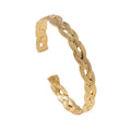 2026 Factory Wholesale Braid 18k Gold-plated Waterproof Stainless Steel Women Bangle