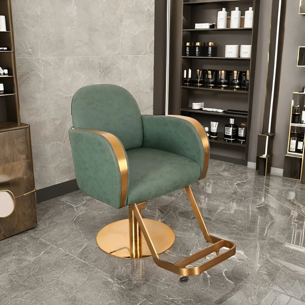 Hot Sell Eco-Friendly Synthetic Leather Barber Chair 360 Degree Rotation Height Adjustable Modern Design for Barbershop Salon