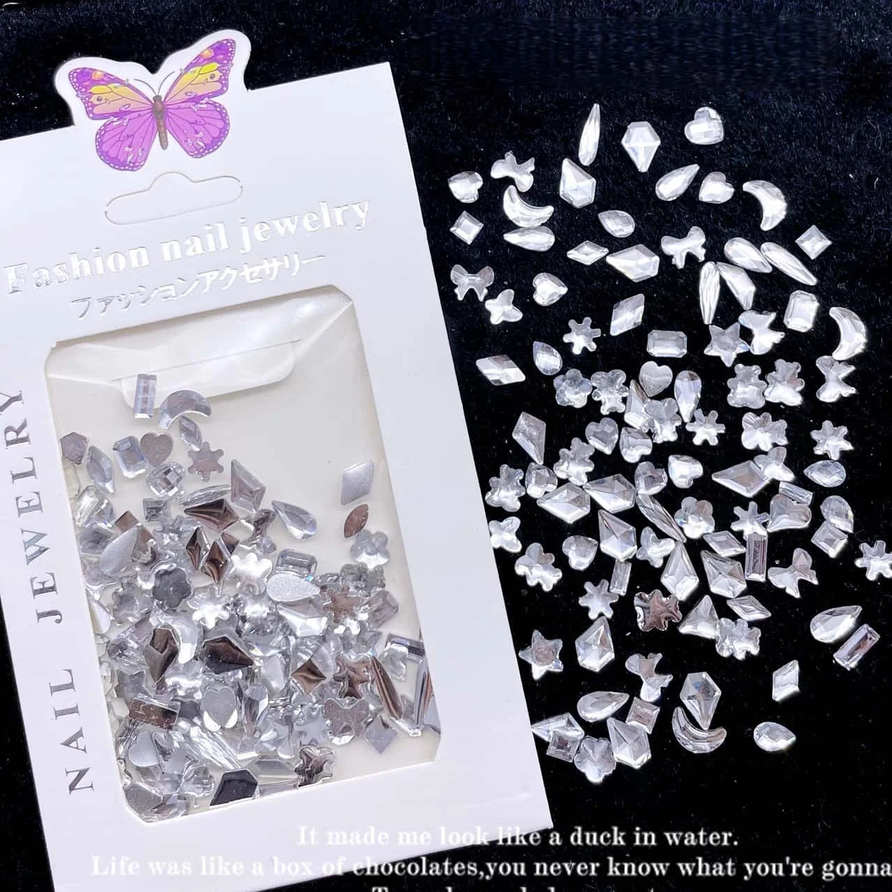 Hot Sale Wholesale AB Nail Art Rhinestones Glass Accessories Mixed Sizes Irregular Shape Decoration for Nail Salons DIY Beauty