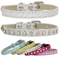 Wholesale PU Leather Glitter Pet Dog Cat Collar with Rhinestones
