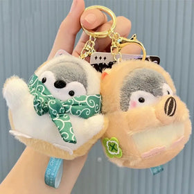 Cute Penguin Keychain Stuffed Animal Toys Adorable Plushie Toy Doll Kawaii Penguin Plush Keychains Toys Bag Purse Charm Pendant