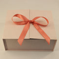 Luxury Light Pink Biodegradable Rigid Cardboard Gift Boxes Custom Logo Double Door Flip Surprise Blind Boxes Matt Lamination