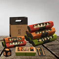 Stylish Black Sushi Cardboard Boxs Innovative and Rectangular Sushi Packaging Box
