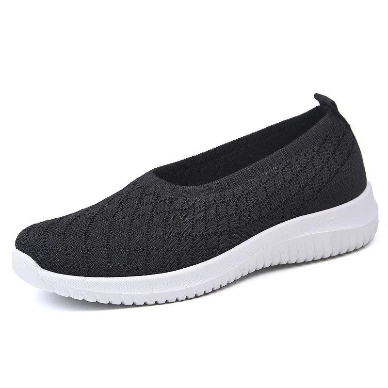 Low Cut Ladies Shoes Casual Flat Shoes for Outdoor Walking Flexible slip on Sneakers