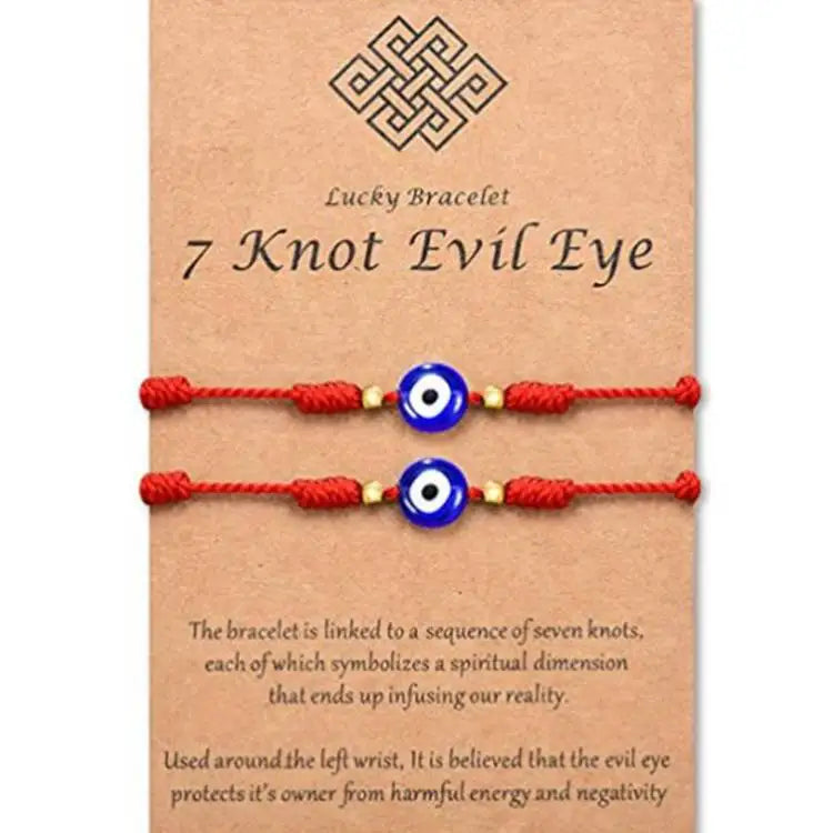 European American Hot Sale Fashion Blue Eye Bracelet Adjustable Handmade Mexican Bracelets for Couple