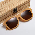 Hot Sell Lunettes Wood Frame Bambu Gafas Sunglasses Men Bamboo Mirror Sunglass Mens Sun Glasses