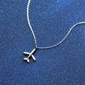 Statement Cubic Zirconia Airplane Pendant 925 Sterling Silver Chain Necklaces Fine Jewelry for Women