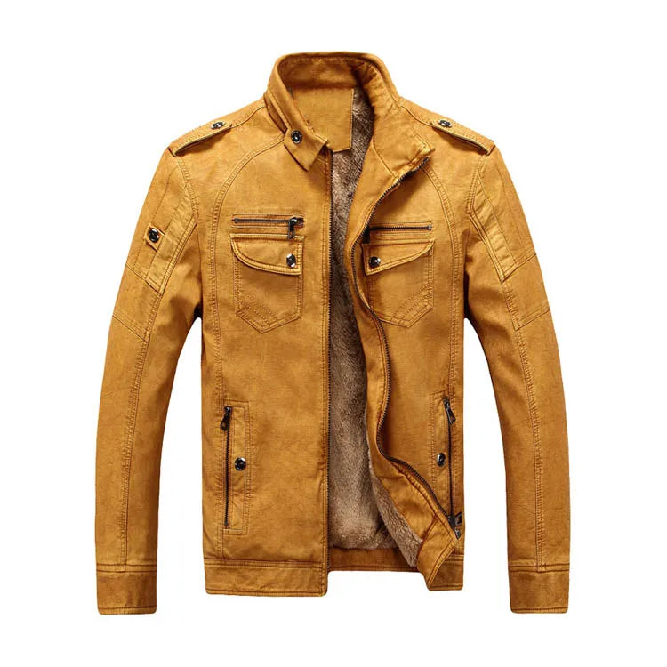 Newest Custom Vintage Style Plus Size Autumn Genuine Leather Man Jacket MegaBDM