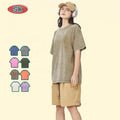 Custom Tshirts Men's 100% Cotton Oversized Drop Shoulder Mock Neck Streetwear Tshirt Vintage Wash Boxy Tshirt for Men