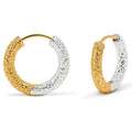Unique Design Brass Plated Gold and Silver Split Color Irregular Hoop Earrings for Women Custom Jewelry