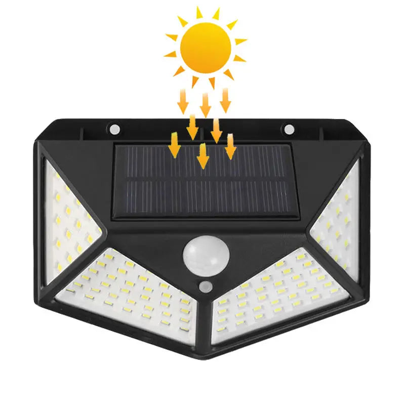 Pir Sensor Solar Led Wall Light Ip65 Sunlight Powered Ac 110V Abs Solar Garden Lights Outdoor Waterproof Led