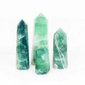 Natural Gems Wand Reiki Crystal Healing Stone Quartz Tower Watermelon Green Fluorite Point for Decorate