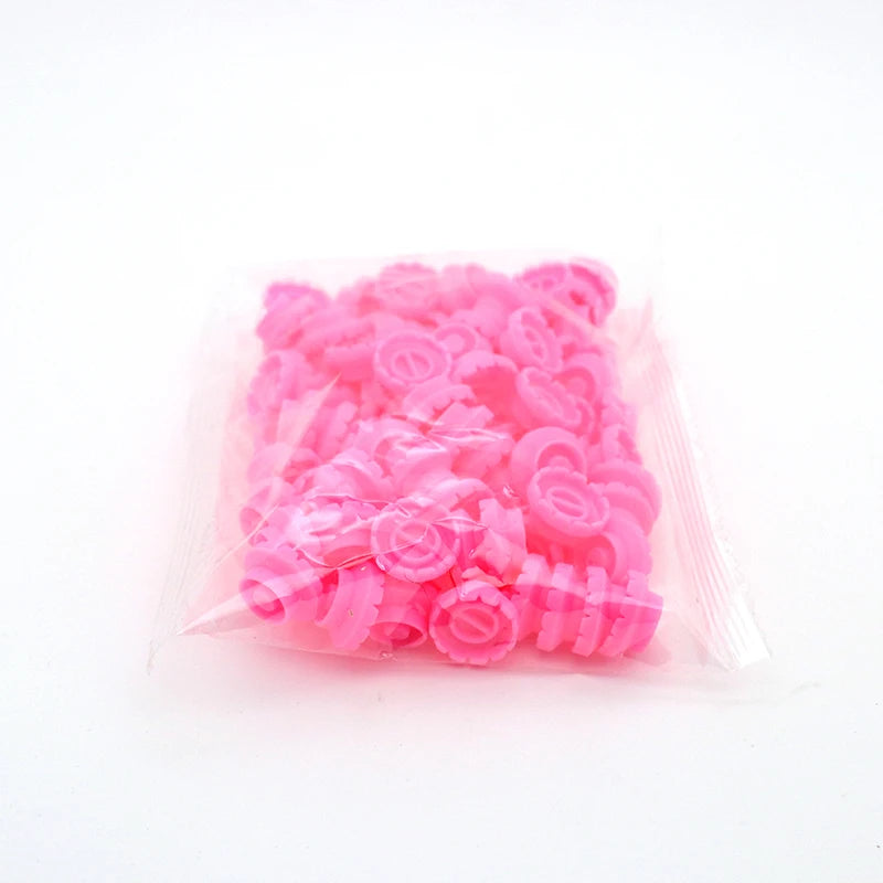 Disposable Lash Glue Holder Grafting Eyelash Extension Sunflower Glue Cup for Makeup Accessory Tools Luxury Finger Rings
