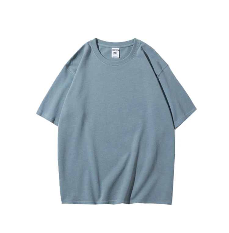 Solid Color High Quality Custom Colorful Mens 100% Cotton Casual Oversized  t Shirt Men