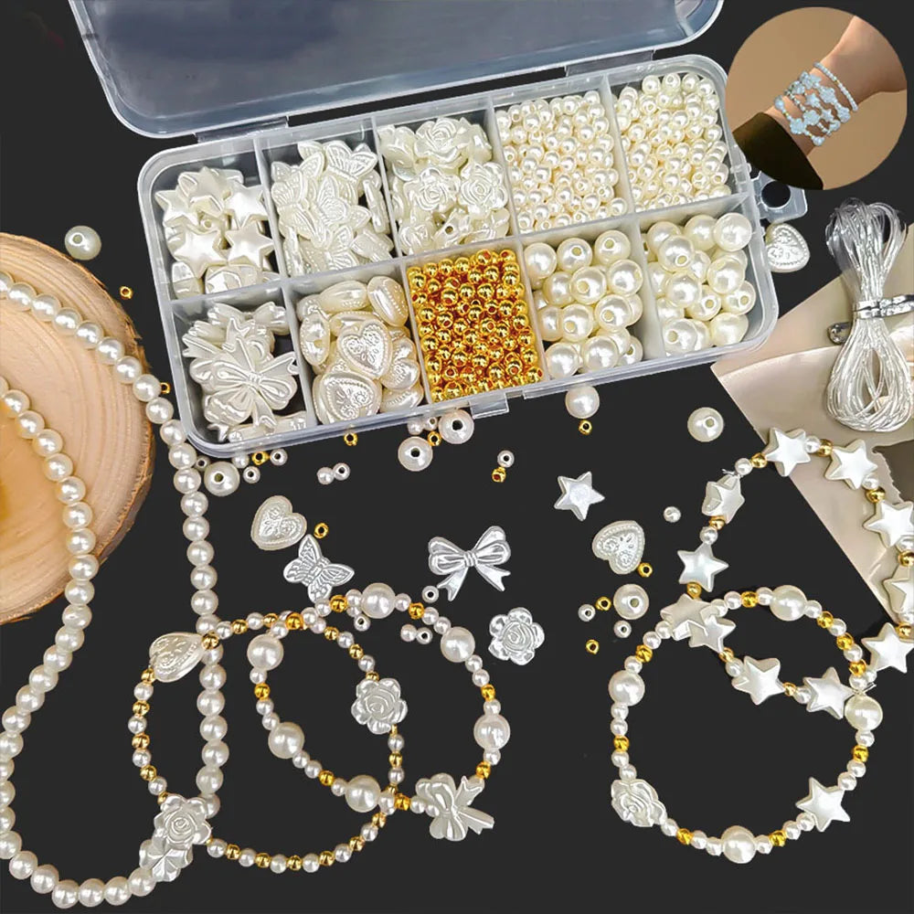 Wholesale Custom Handmade Fashion Trendy Hobby Diy Acrylic White Star Beads for Necklace and Bracelet Jewelry Making Toys Set