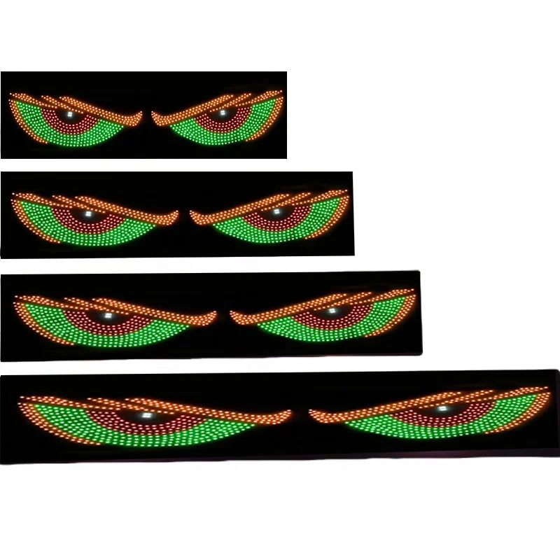 Truck Car Alarm Eyes Light Dynamic Eye Decorative Light Led Display Decor Pixel Panel Windshield USB Multi-Mode Lamp