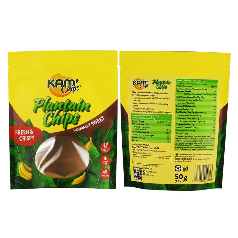 Brown Biodegradable Stand up Pouch Kraft Paper Bag for Coffee Tea Nut Food
