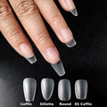 New Arrival XS XXS Short Coffin Almond Full Cover Matt Nail Tip Custom Logo Wholesale Stiletto Square Clear Nail Tips Sample Box