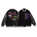 Fashion Custom Unisex Leather Baseball Jacket Men Chenille Embroidery Varsity Jacket logo Patch Women Varsity Jacket