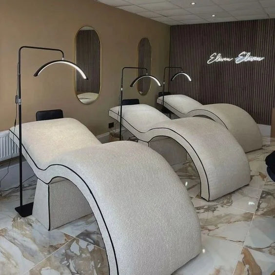 Eyelash Massage Bed Electric Curved Beauty Bed with Chair