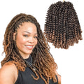 AliLeader 8 Inch Synthetic Nubian Twist Braid Crochet Hair Extension Crochet Braids Ombre Spring Twist Hair