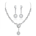 Versatile Korean Rhinestone Custom Crystal Pearl Wedding Necklaces Earring Fashion Fine Jewelry Bridal Necklace Sets for Women