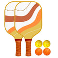 Wholesale Beach Tennis Pickleball Racket Mass Customization Wooden Carbon Fiber Glass Pickleball Paddle Set