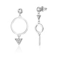Statement Earring 2023 Sterling Silver Geometric Asymmetry Drop Ear Studs Statement Earrings