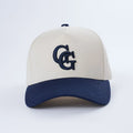 Wholesale Design With 100% Cotton and Two Tones Colors Custom 3D Embroidery logo Curved Brim  5 Panel Baseball Cap