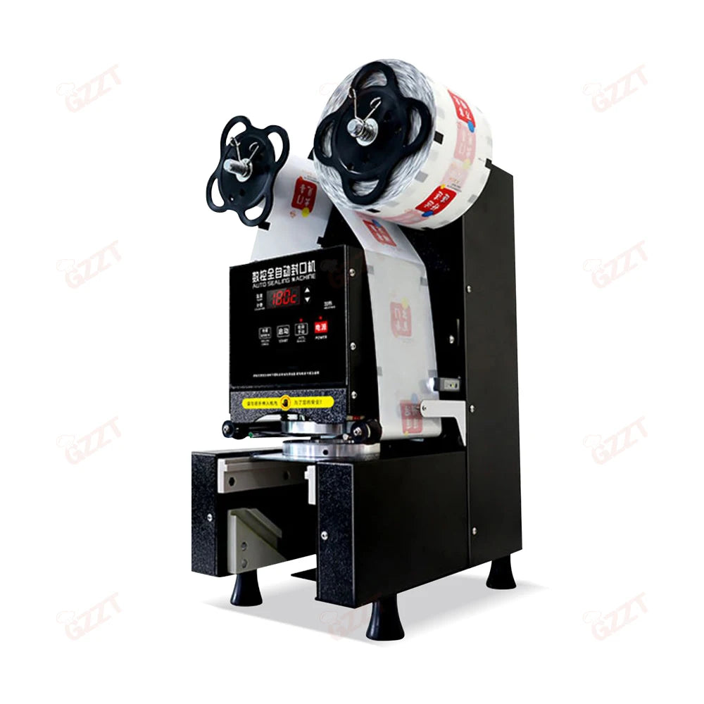650cups/H 90/95/98/120mm Bubble Tea Plastic Paper Cup Sealer Machine Automatic Coffee Tea Juice Cup Sealing Machine