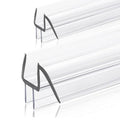 Shower Door Bottom Seal  Shower Door Sweep for 3/8 Inch Glass Bathroom Waterproof Strip Plastic Clear PVC Glass Screen