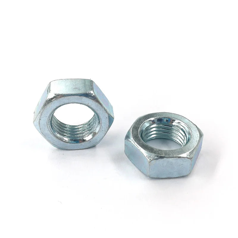 Steel Zinc Galvanized ASTM Left Thread Hex Thin Half Lock Nuts