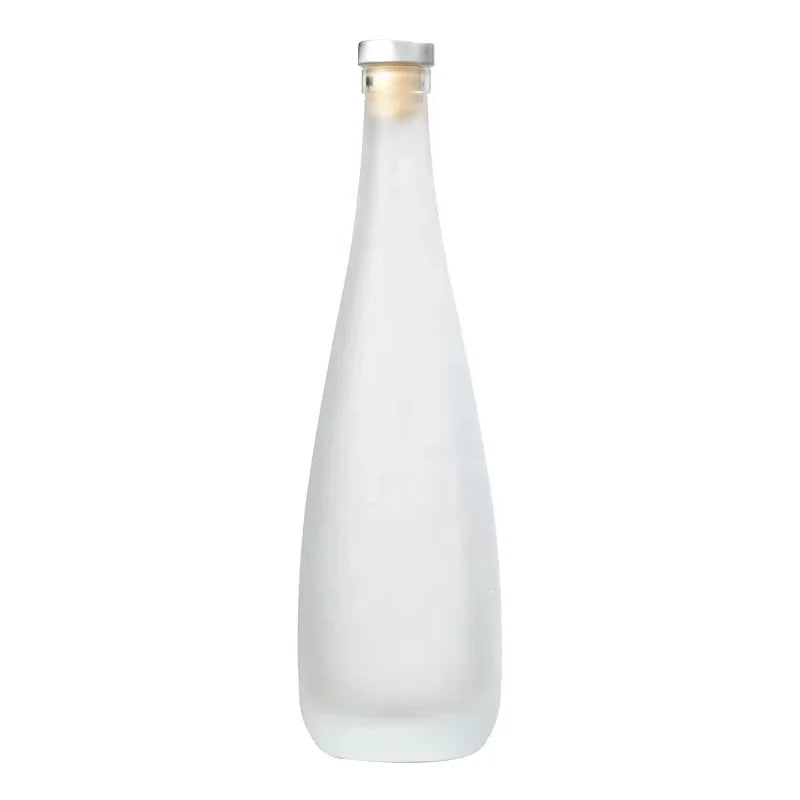 Manufacturer Useful Reusable Frosted Clear Glass Bottles Soda Water Glass Bottle Beveage Bottles With Lids