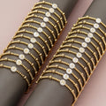 Go2boho Coppers Beads Bracelets for Women Boho Handmade Elastic Stretch Chain Shell Beaded 26 Letter Stack Jewelry Hawaii New