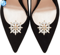 Luxurious Duchess Crystal Star Shoe Clips Pearl Jewelry Rhinestone Shoe Clips for Ladies Heels Accessories