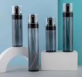 60ml 80ml 100ml 120ml Black Cylinder PET Bottle With Black Fine Mist Sprayer Cosmetic Skincare Bottle for Perfumes Body Spritz