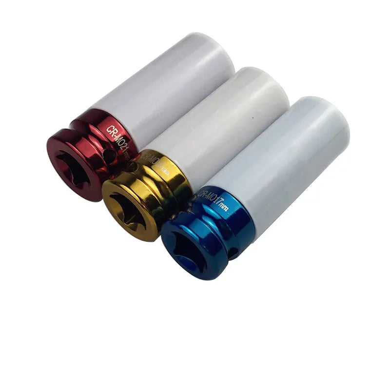 CRMO 3pcs 17 19 21mm 1/2 Inch Wheel Thin Wall Deep Impact Socket Set