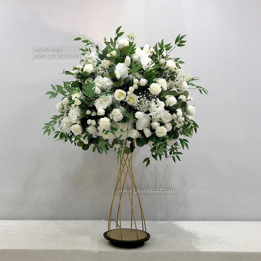 2023 GNW Wisteria Flower Runner Wedding Planner Greenery Artificial Garland Decoration Aisle Flowers Stand Bouquet Centerpiece