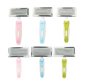 Factory Wholesale LOW MOQ Pet Pin Brush Cat Dog Grooming Slicker Brush With Sticky Beads