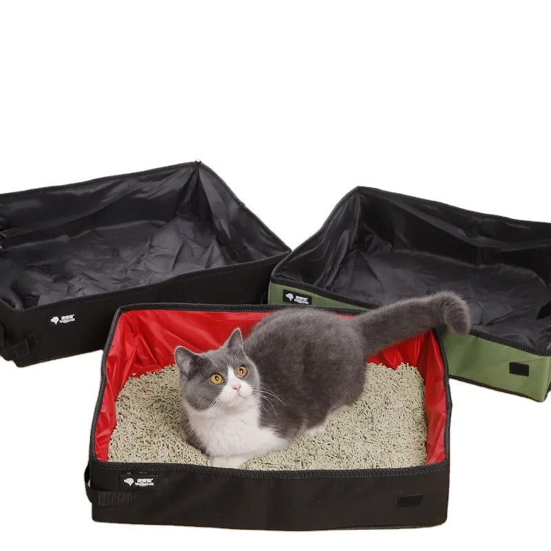 Factory Direct Sales of Portable Oxford Fabric Cat Litter Box Pet Supplies