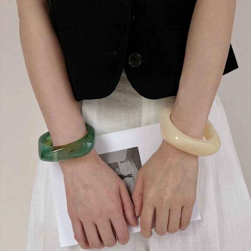 2025 Fashion Acrylic Bracelet Resin Bracelets Resin Bangle Bracelet Fashion Jewelry for Women Girls